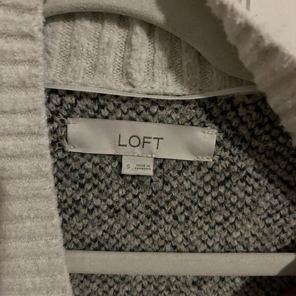 Loft Leopard Print Cardigan with Balloon Sleeves Wool Blend Size Small - Picture 3 of 8